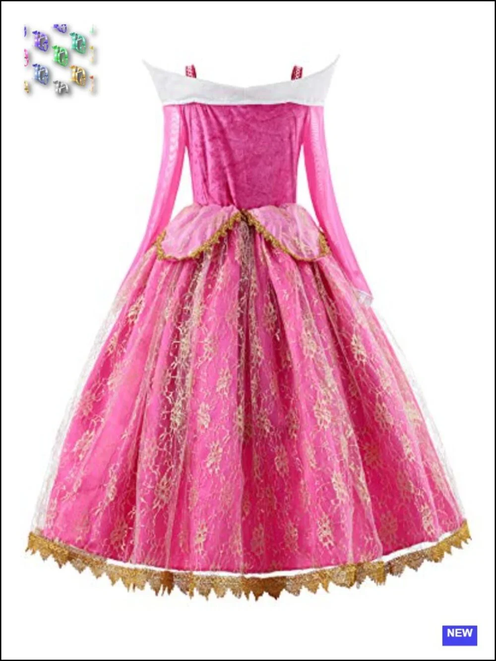 Princess Costume Dress with Accessories Multi-Layer Tutu Velvet Cotton